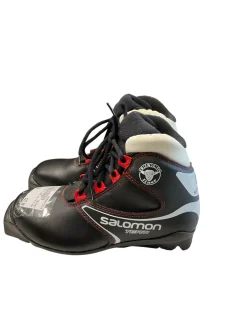 Used Salomon Boys SNS XC Ski Boots Black JR-03