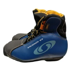 Used Salomon Boys SNS XC Ski Boots Royal Blue YT-12