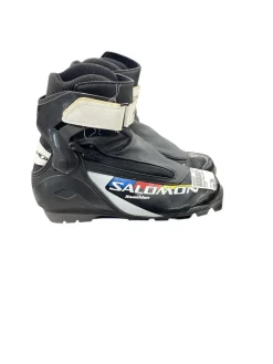 Used Salomon Boys SNS XC Ski Boots Black W 06 / JR 04-04.5