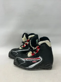 Used Salomon Boys SNS XC Ski Boots Black YT-11