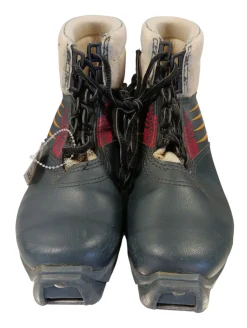 Used Salomon Boys SNS XC Ski Boots Navy Blue W 05-05.5 / JR 03.5-04