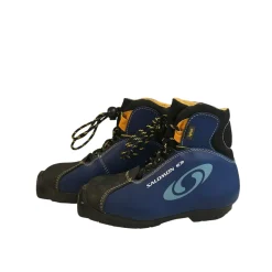Used Salomon Boys SNS XC Ski Boots Navy Blue YT-12