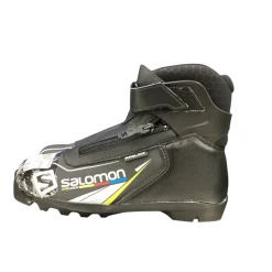 Used Salomon COMBI Boys NNN XC Ski Boots Black W 05-05.5 / JR 03.5-04