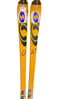 Used Salomon K938 DOWNHILL SKIS Mens Skis Only Orange 160 cm