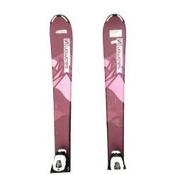Used Salomon LUX JR Girls DH Ski/Binding Pink 150 cm