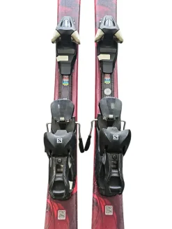 Used Salomon LUX OST W/SALOMON L7 BINDINGS Girls DH Ski/Binding Maroon 130 cm