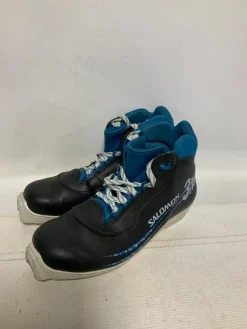 Used Salomon 3.1 Mens SNS XC Ski Boots Black M 09.5 / W 09.5-10
