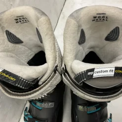 Used Salomon QST ACCESS 70W Womens DH Ski Boot Black And Carolina Blue 260 MP - M08 - W09