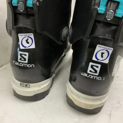 Used Salomon QST ACCESS 70W Womens DH Ski Boot Black And Carolina Blue 260 MP - M08 - W09