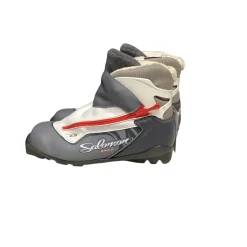 Used Salomon SIAM 7 Womens SNS XC Ski Boots Grey M 07-07.5 / W 08-08.5