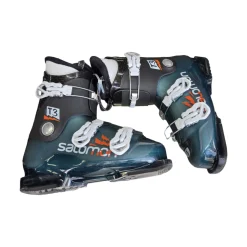 Used Salomon T3 BOOTS 25MP Mens DH Ski Boot Teal 250 MP - M07 - W08