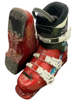 Used Salomon T3 Boys DH Ski Boot Red 235 MP - J05.5 - W06.5