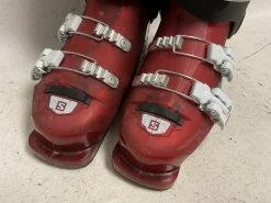 Used Salomon T3 Boys DH Ski Boot Black And Wine Red 230 MP - J05 - W06