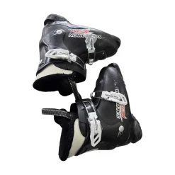 Used Salomon TEAM T2 BOYS SKI BOOTS SZ 21 Boys DH Ski Boot Black 210 MP - J02