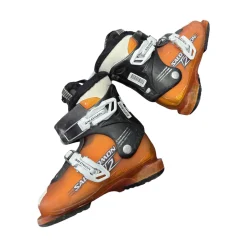 Used Salomon T2 JR SKI BOOTS Boys DH Ski Boot Orange 180 MP - Y11