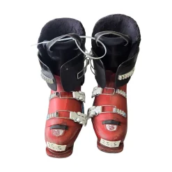Used Salomon T3 JR SKI BOOTS Boys DH Ski Boot Red 255 MP - M07.5 - W08.5
