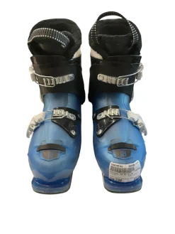 Used Salomon T2 SZ 21.0 Boys DH Ski Boot Black And Royal Blue 210 MP - J02