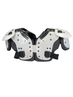 Used Schutt BLOCKER JR FB Shoulder Pads White MD