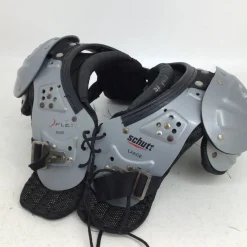 Used Schutt Y FLEX YOUTH LG FOOTBALL SHOULDER PADS FB Shoulder Pads Grey LG