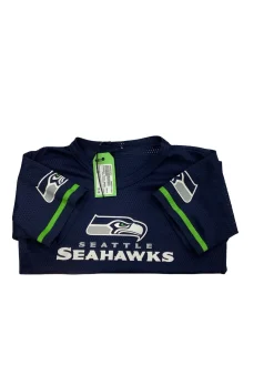 Used SEAHAWKS YOUTH JERSEY FB Top Adult Navy Blue SM