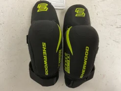 Used Sher-wood REKKER LEGEND 4 Senior Elbow Pads Black And Neon Green LG