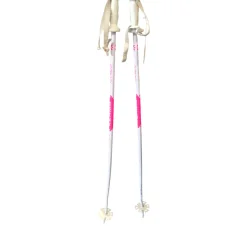 Used SKI POLLS Womens DH Ski Pole White 105 cm / 42 in