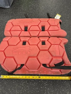 Used SLAZENGER MEGA FH Shin Guards Red 19"