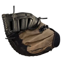 Used Spalding 18999 CATCHERS MITT BB/SB Catchers RH Throw Black 32 1/2"