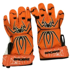 Used SPIDERZ BATTING GLOVES BB/SB Batting Gloves Orange Senior
