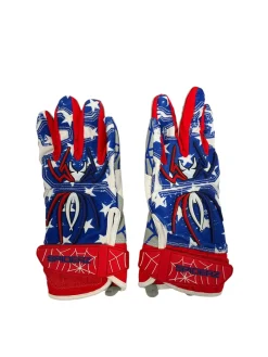 Used SPIDERZ BB/SB Batting Gloves Red LG