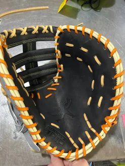 Used SPORTZ DRIP 1ST BASE GLOVE BB/SB First Base RH Throw Black/Orange/Grey 12 1/2"