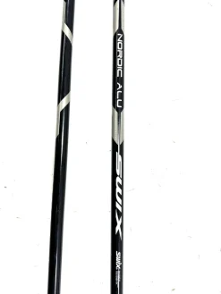 Used Swix NORDIC ALU Womens XC Ski Poles Black 135 cm / 54 in