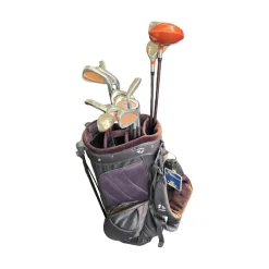 Used Taylormade MIXED SET MOSTLY BUBBLE SHAFT Mens Package Set RH Orange 12 Piece