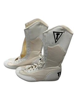 Used Title Boxing Shoes White Senior 6 Ladies