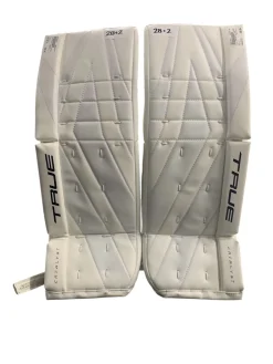 Used True CATALYST Goalie Leg Pads Junior White 28+2”