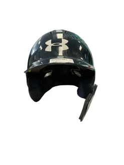 Used Under Armour BASEBALL HELMET WITH FACE GUARD Batting Helmet No Mask Navy Blue MD