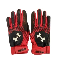 Used Under Armour BB/SB Batting Gloves Red SM