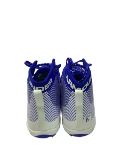 Used Under Armour HAMMER MC Adult FB Cleats Royal Blue And White Senior 11