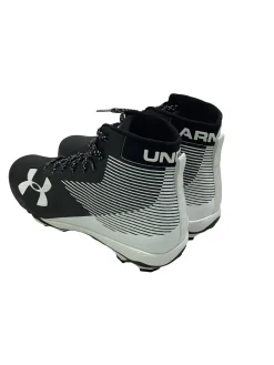 Used Under Armour HAMMER MC Adult FB Cleats Black And White Senior 10