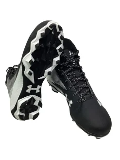 Used Under Armour HAMMER MC Adult FB Cleats Black And White Senior 12