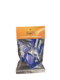 Used Under Armour 99 PERCENT FB Gloves Royal Blue SM