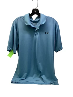 Used Under Armour PERFORMANCE POLO S.S. Golf Shirt M Carolina Blue LG