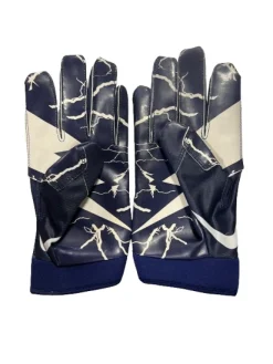 Used Under Armour UA XL BLUE LIGHTNING BOLT WR GLOVES FB Gloves White XL