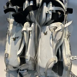Used Vaughn BLACK/WHITE Goalie Leg Pads Inter White 31 1/2