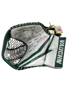 Used Vaughn VELOCITY PRO CARBON V9 Senior Goalie Catcher Green And Chrome
