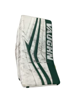 Used Vaughn VELOCITY PRO V9 Senior Goalie Blocker White And Green