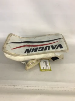 Used Vaughn VELOCITY V6 Junior Goalie Blocker White