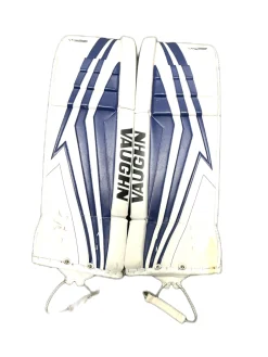 Used Vaughn V9 PRO Goalie Leg Pads Senior White 36"