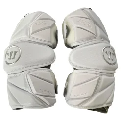 Used Warrior EVO PRO Lacrosse Arm Pads/Guards White LG