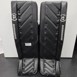 Used Warrior R/G4 +1 JR LEG PADS Goalie Leg Pads Junior Black 28